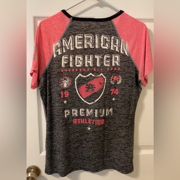 American Fighter Hot Pink Graphic T - Picture 2 of 2